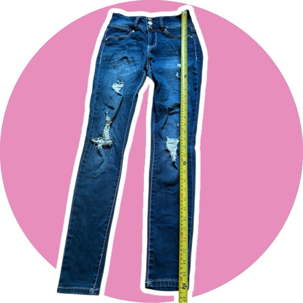 Wallflower // Sassy High Rise // Distressed Ripped Jeans - Picture 3 of 6